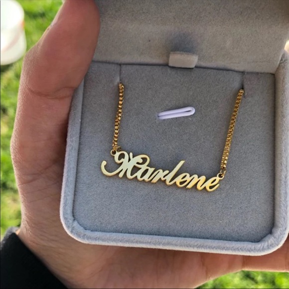 Custom Personalized Name Necklace Rose Gold Silver - Picture 10 of 13